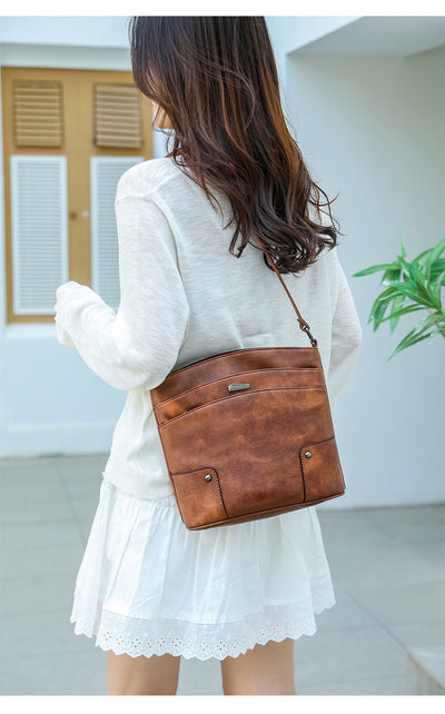 Bolso Bandolera Retro Multicapa PU - Diseño Minimalista de Alto Nivel - Image 30
