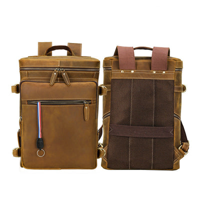 Bolsa para Laptop de Cuero Crazy Horse 16 Pulgadas - Gran Capacidad Estilo Retro - Image 5