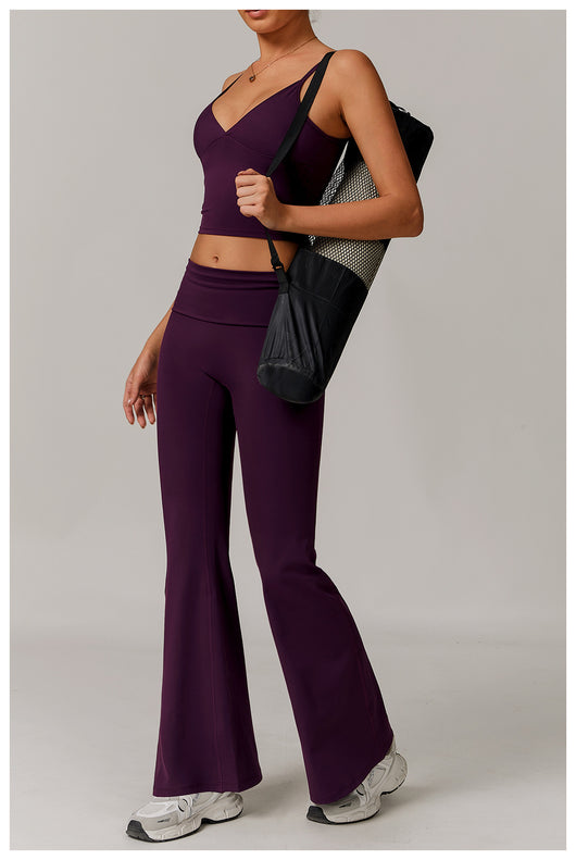 Pantalones Yoga Cintura Alta Plegables para Mujer - Image 40