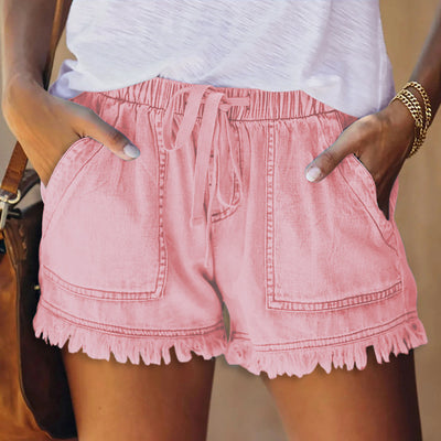 Shorts Vaqueros Holgados con Flecos Elásticos - Image 12