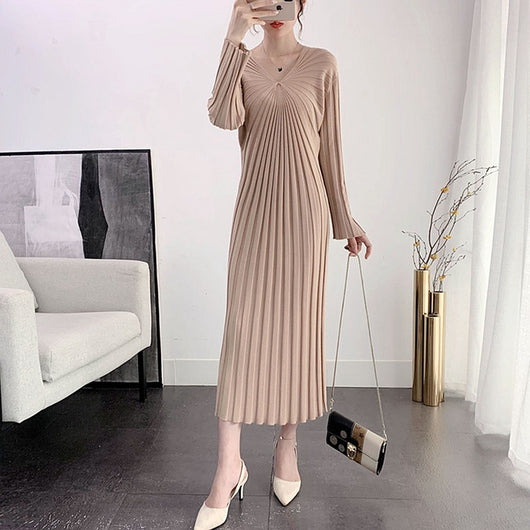Vestido Ajustado de Punto Largo - Image 14