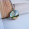 Pequeño Mushroom Log Resin Creative Pendant Necklace Circular