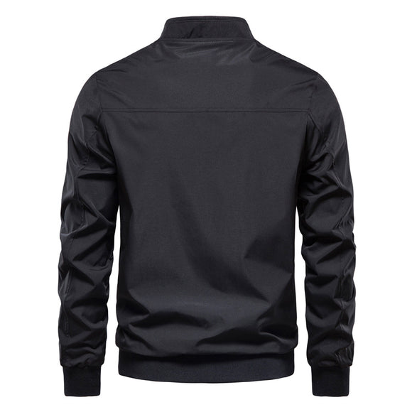 Jaqueta Casual Masculina Coreana com Gola Alta Outono