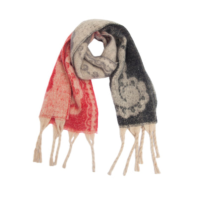 Bufanda Jacquard Paisley con Flecos Gruesos - Image 9
