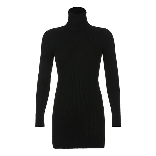 Vestido Largo de Cuello Alto y Manga Larga para Mujer - Image 2