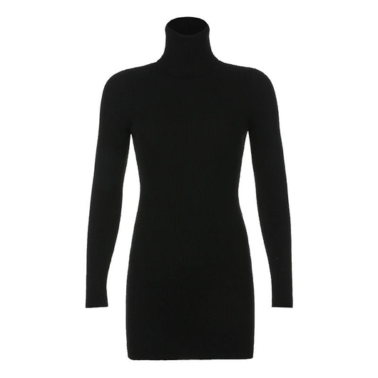 Vestido Largo de Cuello Alto y Manga Larga para Mujer - Image 2