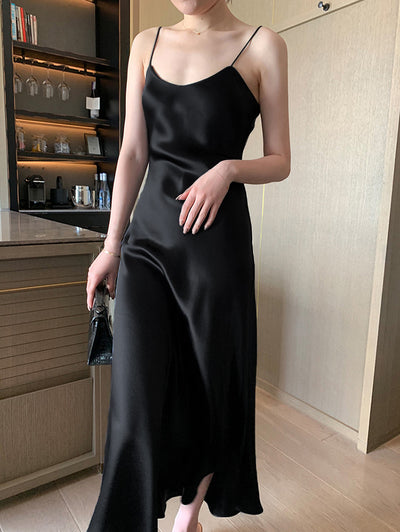 Vestido Slip de Acetato Satinado - Diseño Versátil Ajustable - Image 12