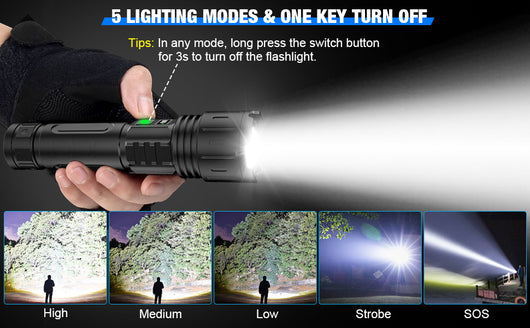 Linterna LED Recargable de Alta Potencia para Patrullaje y Emergencias - Image 25