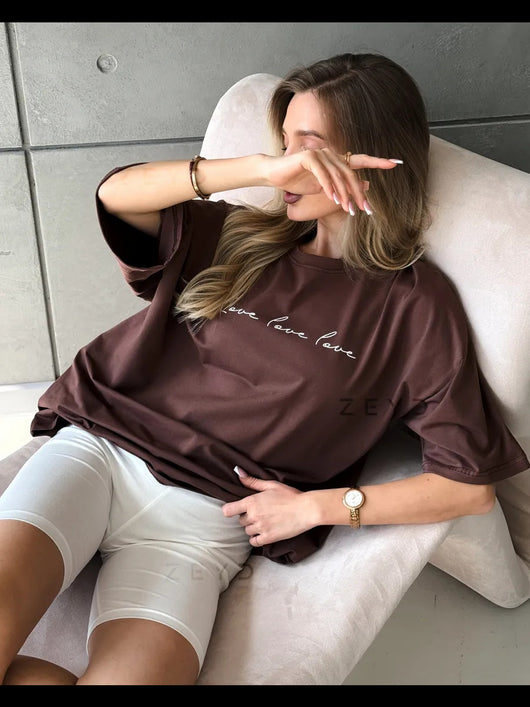 Camiseta de Algodón Estampada con Mensaje Dulce para el Día a Día - Image 14