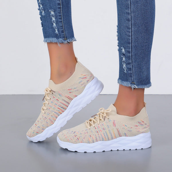 Zapatos Deportivos Tejidos para Mujer Talla Grande - Comodidad y Estilo