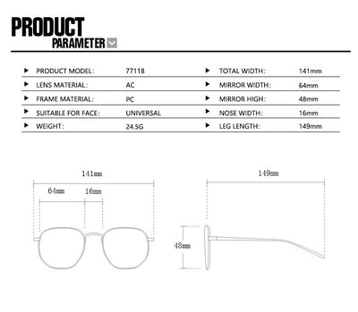 Black full-frame retro casual sunglasses with dark gray lenses and a double bridge, featuring gold accents. - Image 17