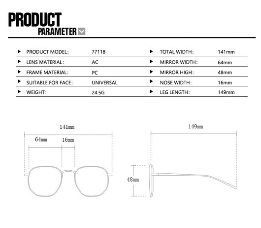 Black full-frame retro casual sunglasses with dark gray lenses and a double bridge, featuring gold accents. - Image 17