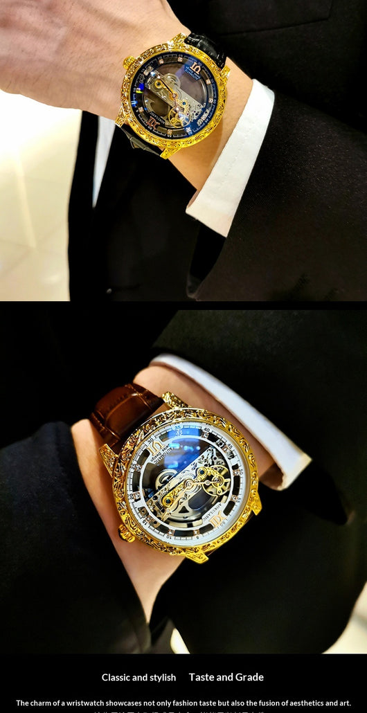 Reloj Mecánico Automático para Hombre con Cristal Doble y Resistencia al Agua - Image 18