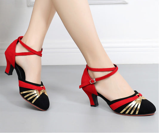 Zapatos de Danza Latina para Mujer - Suela Blanda y Flexible Todo Clima
