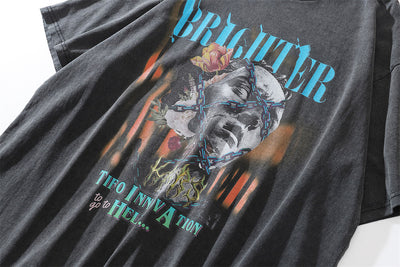 Camiseta Estampada de Manga Corta Estilo Europeo y Estadounidense para Hombre - Image 15