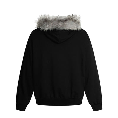 Suéter Cardigan con Cuello de Piel y Cierre de Cremallera - Image 15