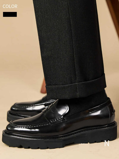 Zapatos Casuales de Cuero con Plataforma Elevada para Hombre - Image 5