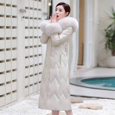 Chaqueta Acolchada con Cuello de Piel de Zorro y Capucha para Mujer - Image 3