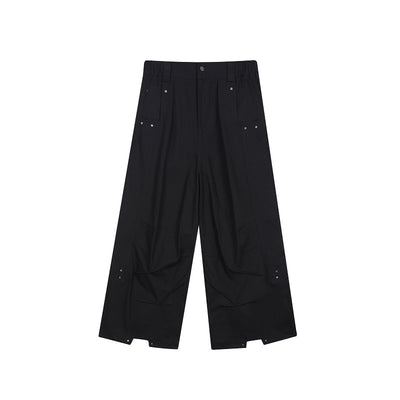 Pantalones Anchos Plisados Hombre - Corte Relajado Oscuro - Image 5