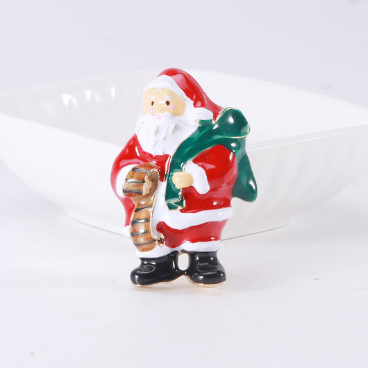 Broche Navideño Papá Noel con Esmalte Tridimensional y Efecto Goteo - Image 7