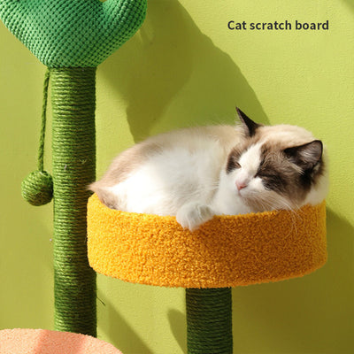 Torre Rascador para Gatos con Columna de Sisal y Juego de Cactus - Image 6