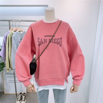 Suéter Falsa Dos Piezas para Mujer Primavera Estilo Coreano Oversize - Image 2