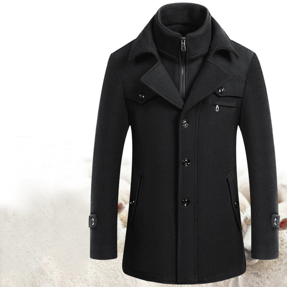 Men's Wool Coat - Elegance and Warmth