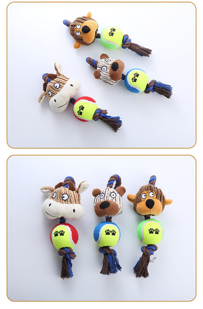 Juguete Interactivo para Perros con Cuerda y Pelota de Tenis Resistente - Image 13