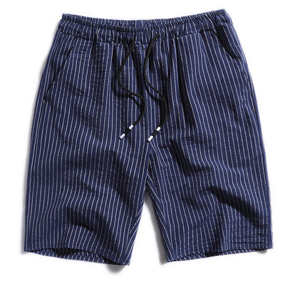 Pantalones Cortos de Algodón a Rayas para Hombre - Image 11