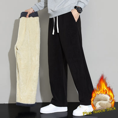Pantalones Casuales de Cachemira para Hombre - Corte Recto y Pierna Ancha - Image 4
