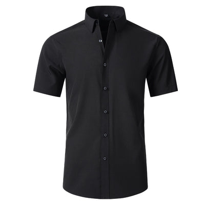 Camisa Slim Fit Coreana de Color Sólido para Hombre - Image 7