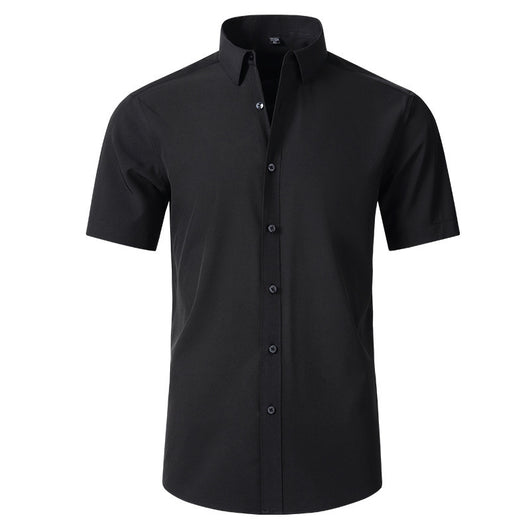 Camisa Slim Fit Coreana de Color Sólido para Hombre - Image 7