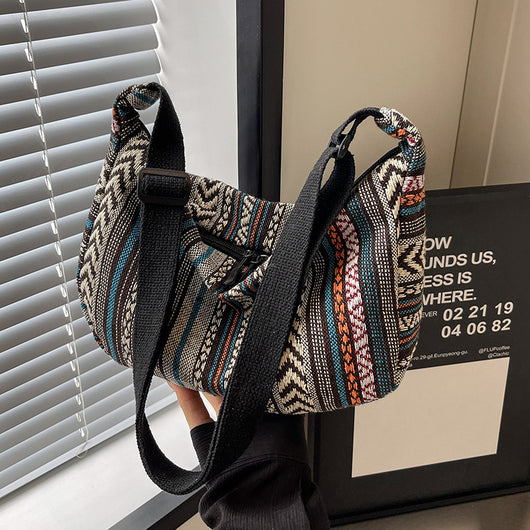 Bolso Bandolera Étnico Dumpling de Gran Capacidad - Estilo Moderno para Mujer - Image 3