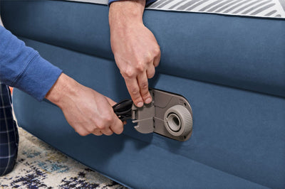 Colchón Inflable Doble con Flocado para Exterior y Hogar - Image 10