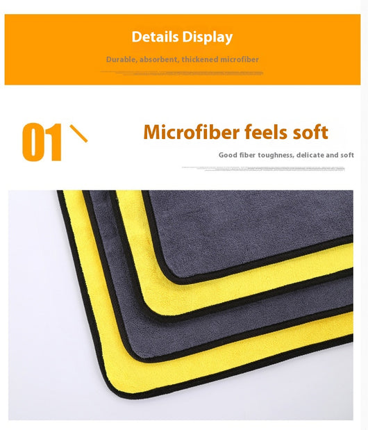 Paño de Microfibra Coral para Limpieza de Auto - Doble Cara Absorbente - Image 11