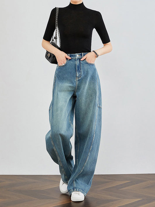 Pantalones Jeans Anchos Deconstructruidos - Estilo Casual Holgado Banana - Image 30