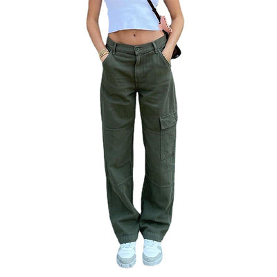 Pantalones Casuales de Cintura Alta y Pierna Recta para Mujer - Image 4
