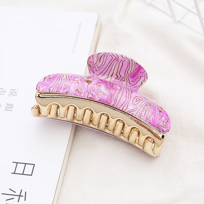 Pinza Acrílica para Cabello con Diseño a Rayas para Mujer - Image 13