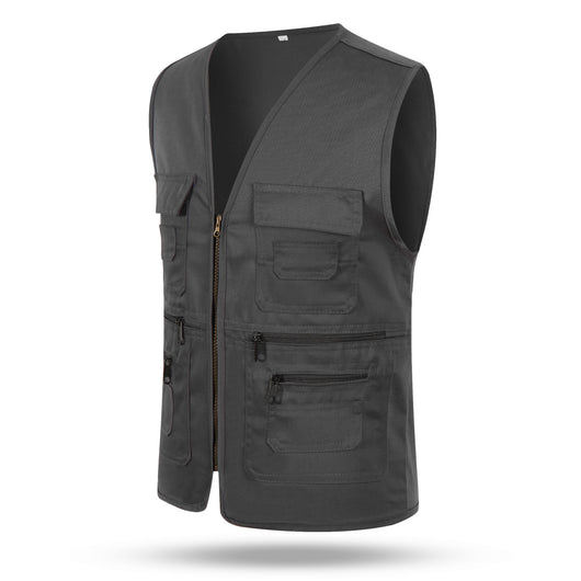 Chaleco Multibolsillos Unisex de Poliéster-Algodón - Image 2