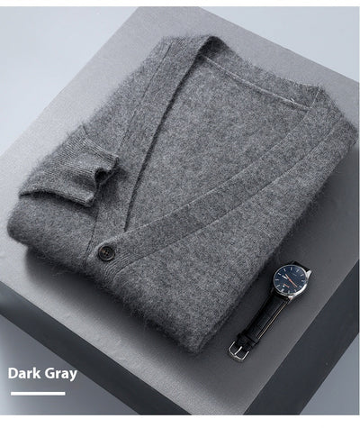 Cardigan Tejido con Cuello V y Botones para Hombre - Image 16