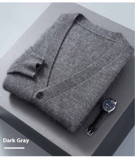 Cardigan Tejido con Cuello V y Botones para Hombre - Image 16