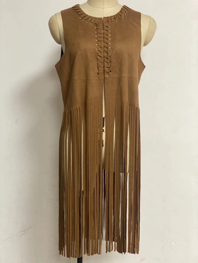 Chaleco de Gamuza con Borlas para Mujer - Image 17
