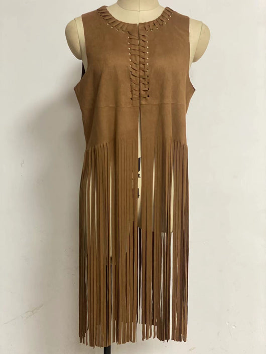 Chaleco de Gamuza con Borlas para Mujer - Image 17