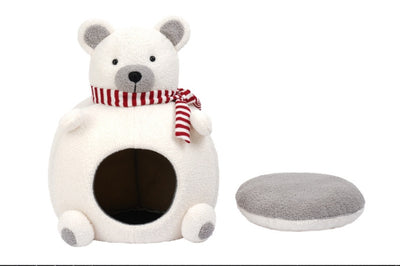 Casa Cama Térmica para Mascotas - Diseño Oso Polar 4 Estaciones - Image 13