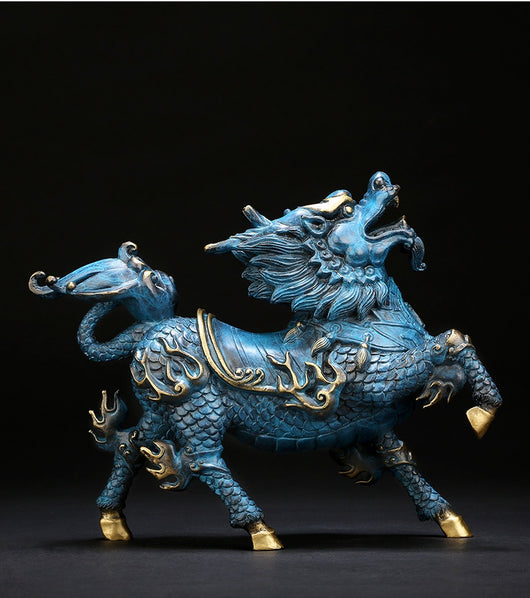 Par de Ornamentos Feng Shui Fire Kirin en Cobre - Decoración del Hogar - Image 22