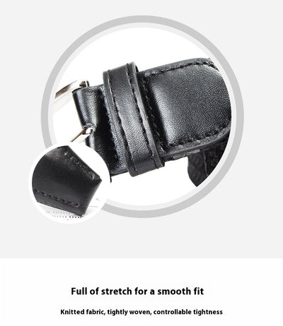Cinturón de Cuero Tejido Elástico para Hombre - Image 22