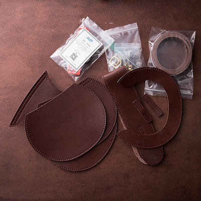 Bolsa Bandolera Retro de Cuero Vacuno Curtido Natural para Personalizar - Image 16