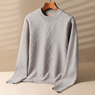 Suéter de Terciopelo Grueso para Hombre - Cuello Redondo Invierno - Image 6