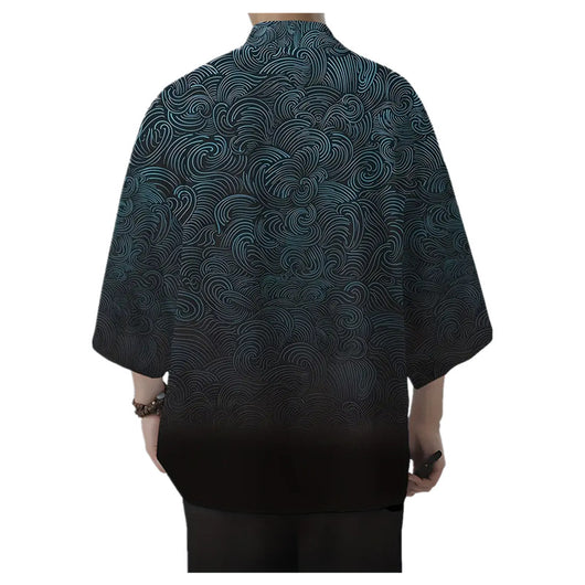 Cardigan Suelto Estampado 3D Versátil para Hombre - Image 3