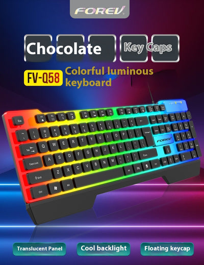 Teclado Iluminado con Cable para Computadora de Escritorio y Portátil - Image 12